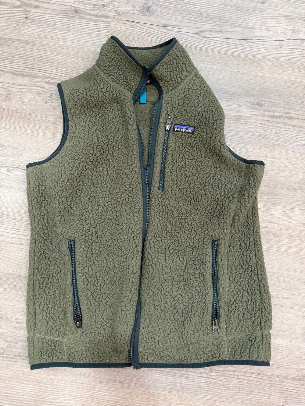 Vintage Patagonia Olive Green Sherpa Fleece Vest